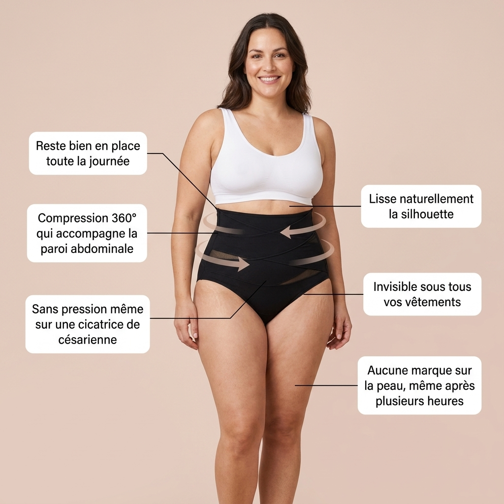 Culotte gainante post-partum - Maintien 360°